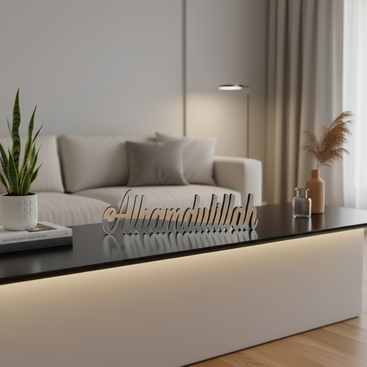 Alhamdulillah Wooden Tabletop – Muslim Home Decor
