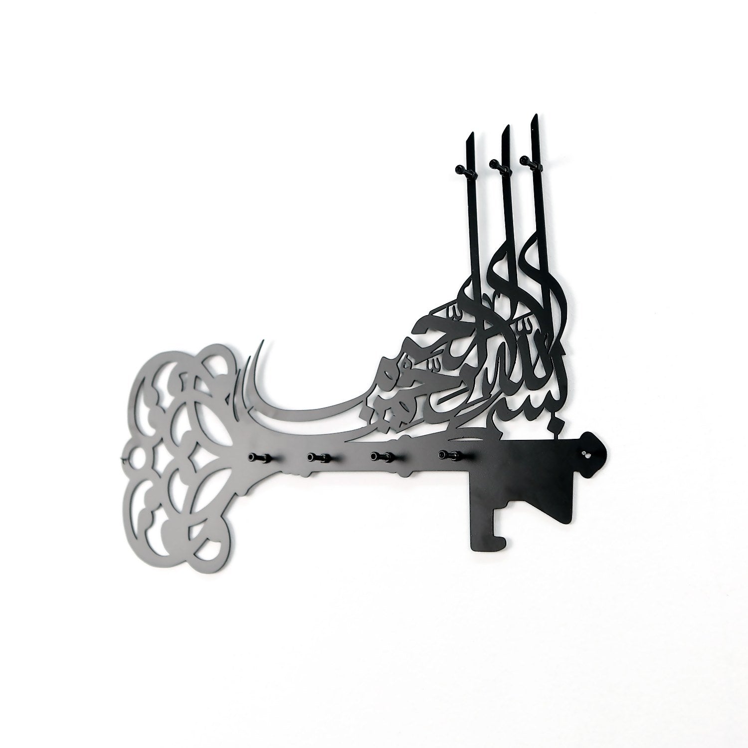 islamic-metal-wall-art-key-holder-bismillah-for-entryway-elegance-islamicartstores