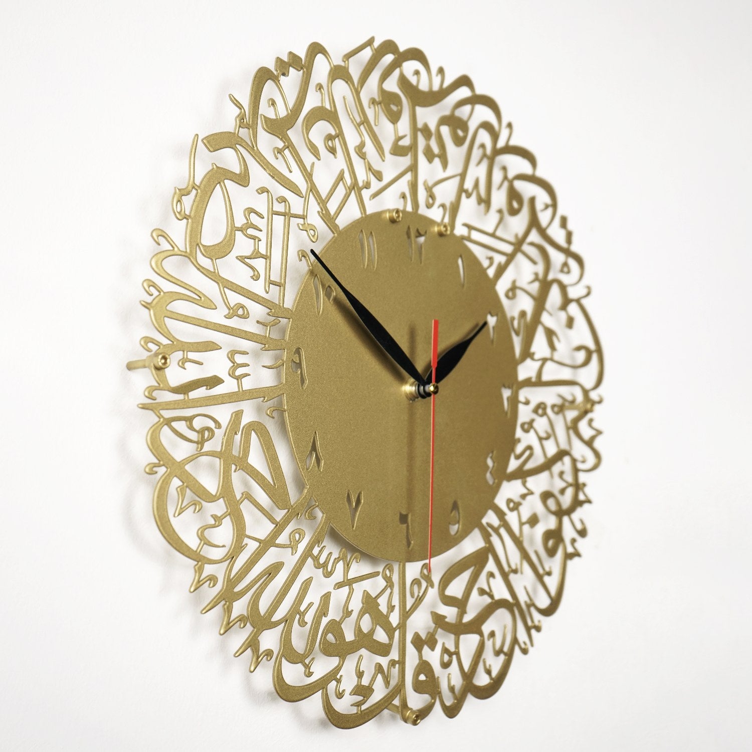 islamic-wall-art-metal-clock-with-surah-al-ikhlas-calligraphy-for-peaceful-home-islamicartstores